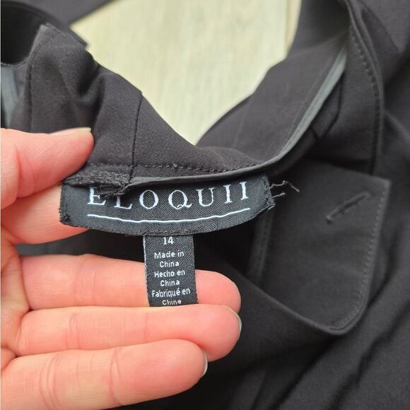 Eloquii Super Wide Leg Dress pants Tie At Waist. Very High Waist Size Womens 14 - Picture 8 of 12